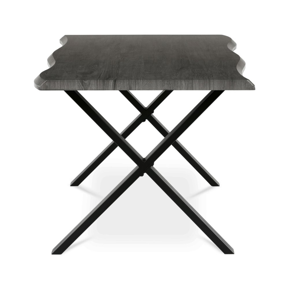 Jídelní stůl 180x90cm, mdf, šedý dub, HT-F4318 GREY – 76 cm