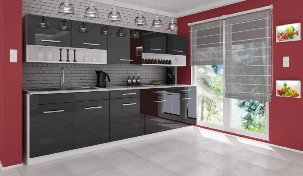 Kuchyňská linka DIAMOND 260/260 černá lesk