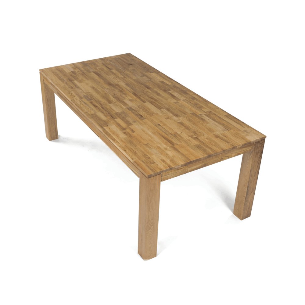 Jídelní stůl 200x100x75, masiv dub bílý, povrchová úprava olejem, nohy 10x10 cm – 70 kg