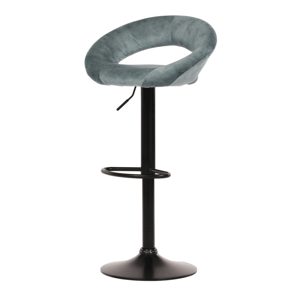 Barová židle, modrá, látka,AUB-822 BLUE4 – 49 cm