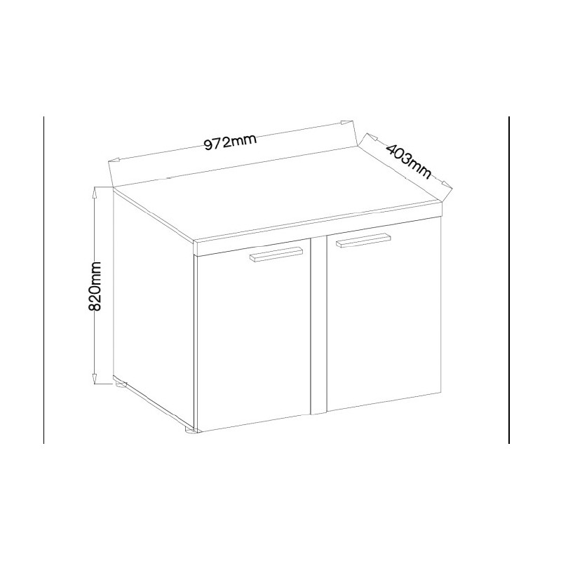 Komoda RUMBASO 2F dub lefkas / grafit – 52 kg