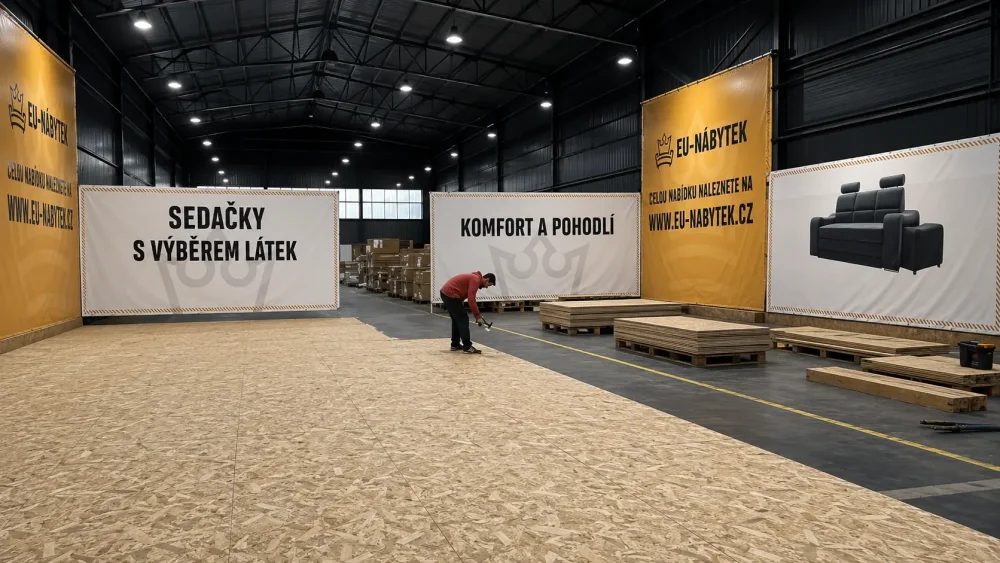 Počátky budování showroomu eu-nabytek.cz