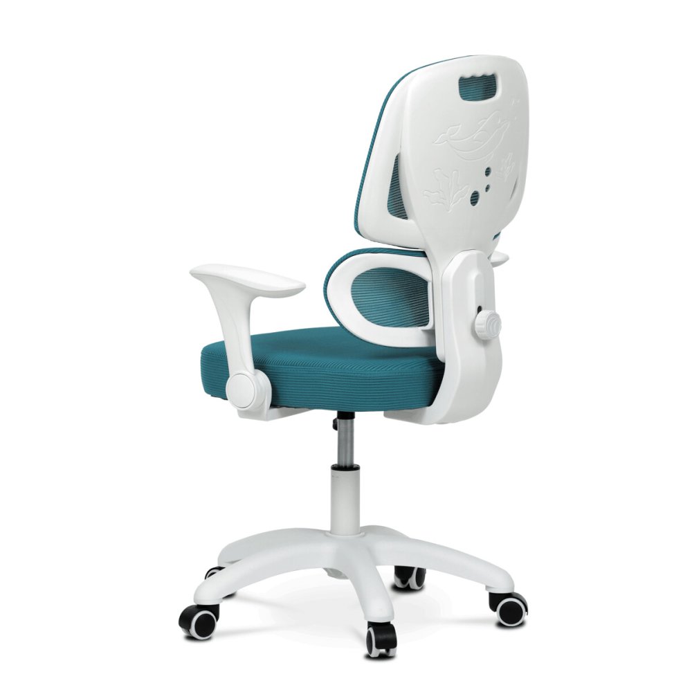 Dětská židle, výškově nastavitelná, modrá síťovina, KA-K1063 BLUE – 61 cm