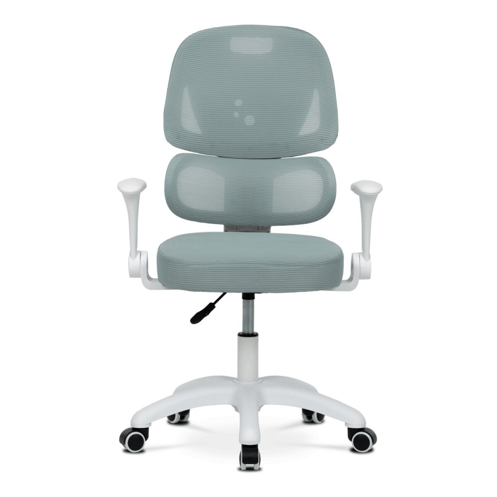 Dětská židle, výškově nastavitelná, zelená síťovina, KA-K1063 GRN – 43 cm