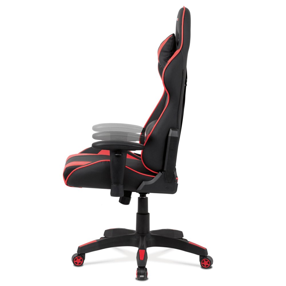 Kancelářská židle houpací mech., + koženka, plast. kříž – 70 cm