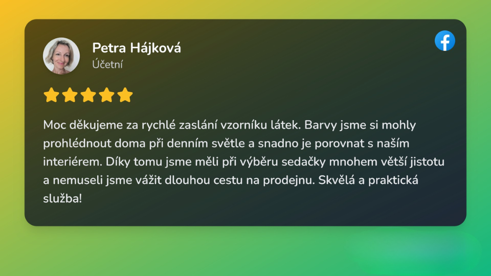 Vzorky látek zažádejte si u nás