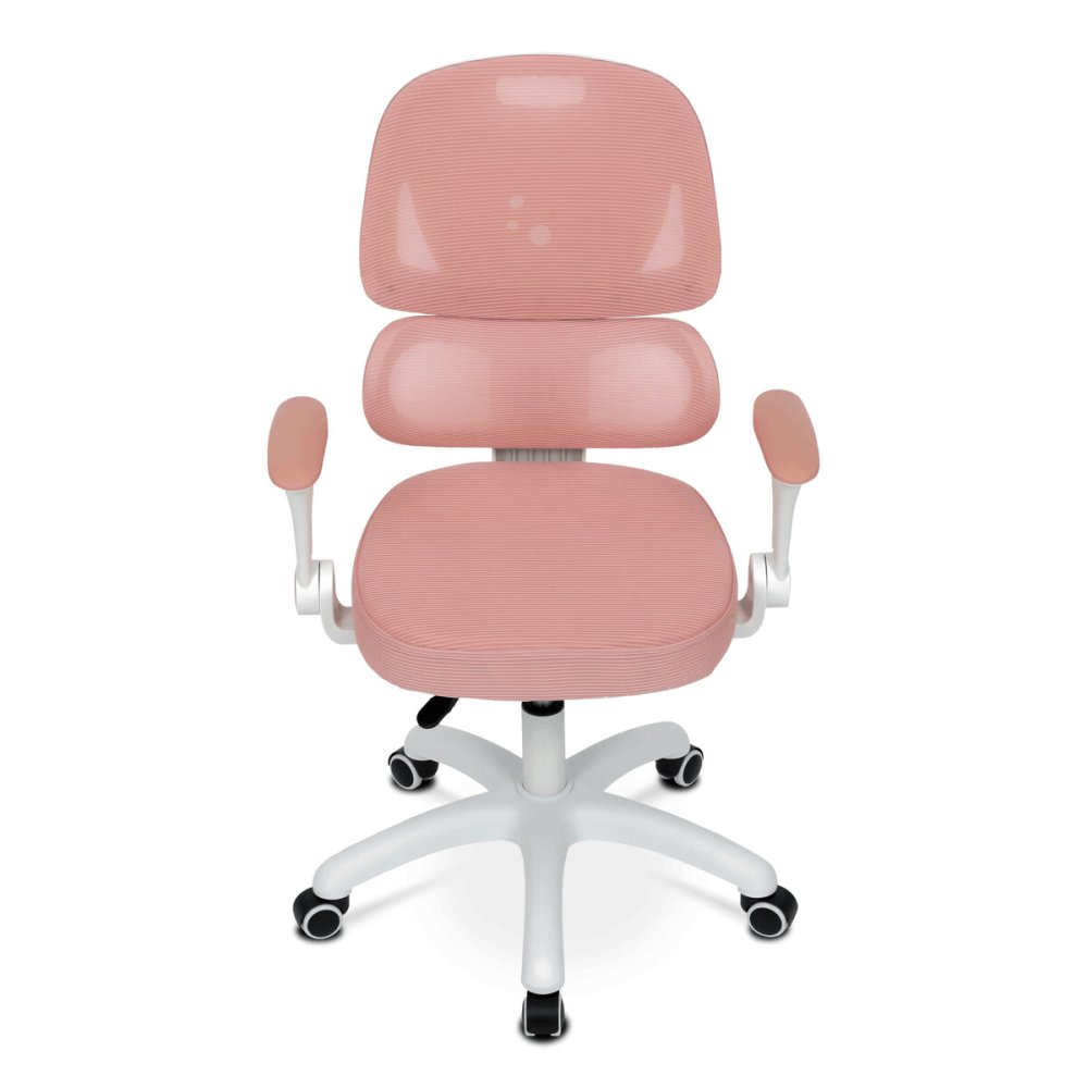 Dětská židle, výškově nastavitelná, růžová síťovina, KA-K1063 PINK – 43 cm