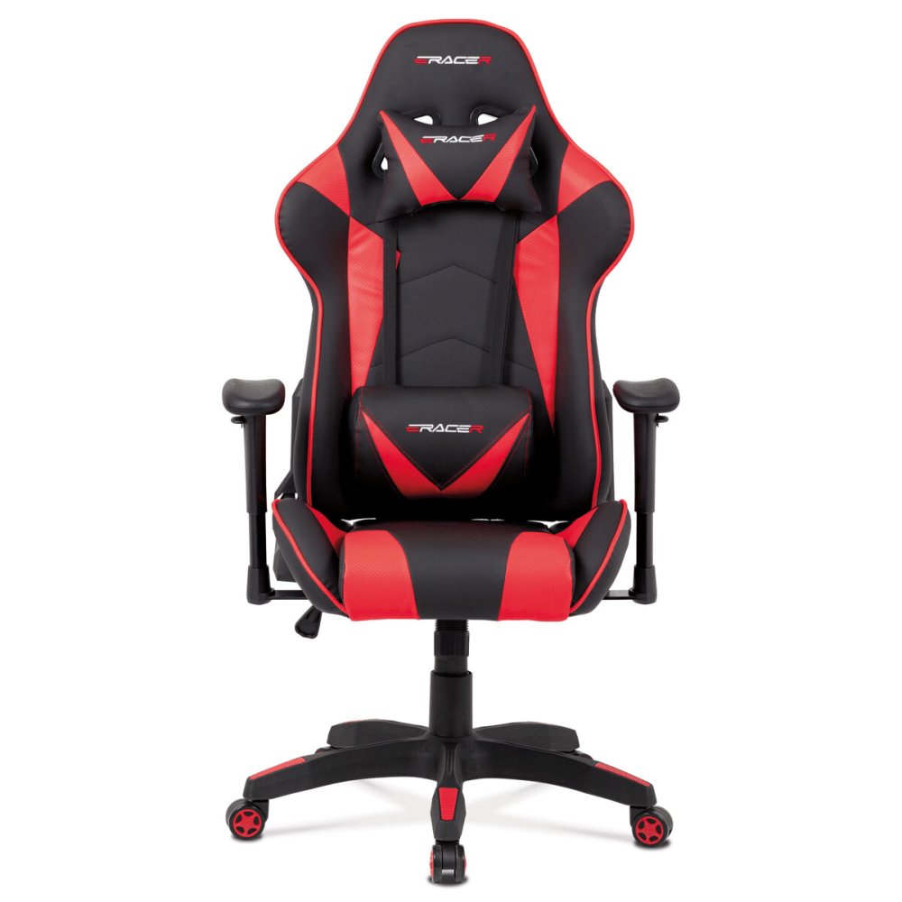 Kancelářská židle houpací mech., + koženka, plast. kříž – 52 cm
