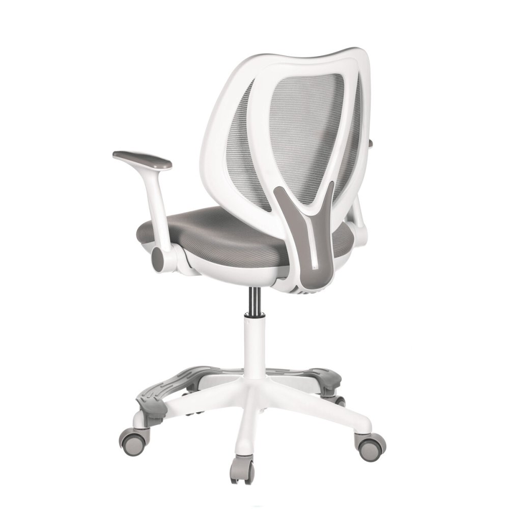 Dětská židle, výškově nastavitelná, šedá síťovina, KA-C806 GREY – 120 kg
