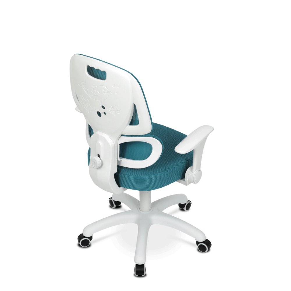Dětská židle, výškově nastavitelná, modrá síťovina, KA-K1063 BLUE – 120 kg