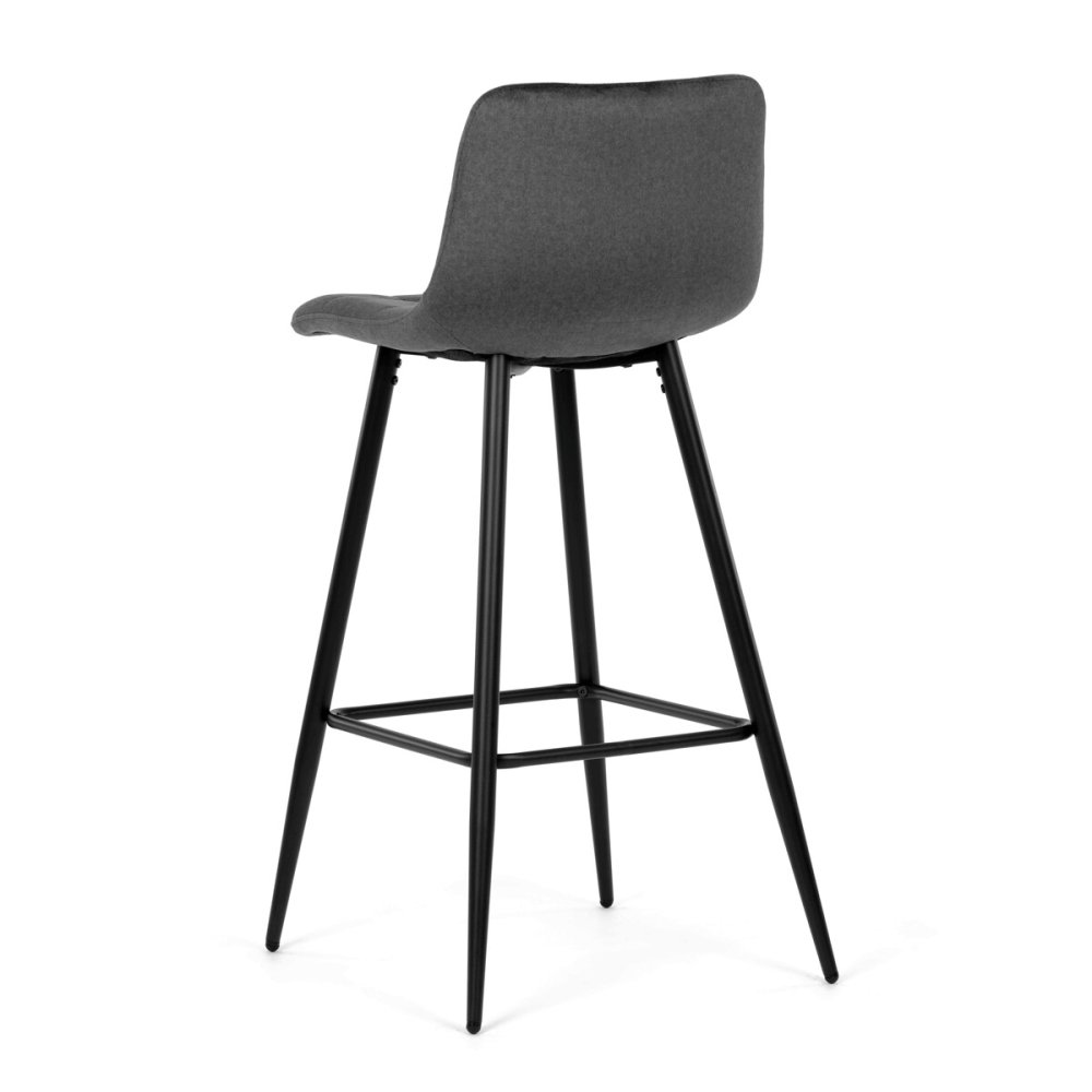 Barová židle, šedá, látka, AUB-X7015 GREY2 – 36 cm