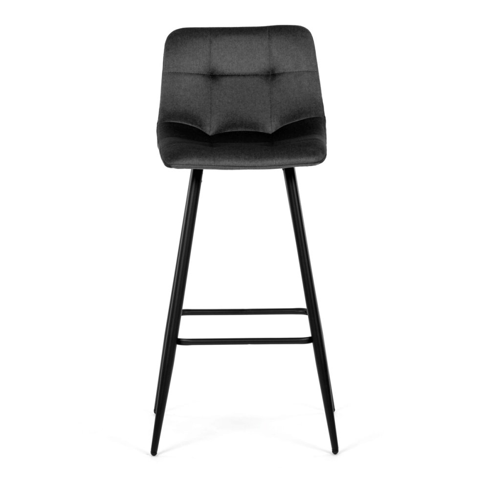 Barová židle, šedá, látka, AUB-X7015 GREY2 – 46 cm