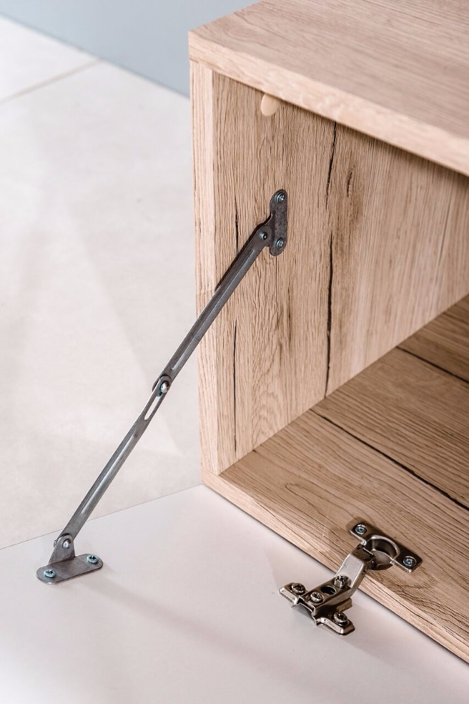 RTV stolek CLEOPATRA dub san remo / grafit – 180 x 34 x 45cm