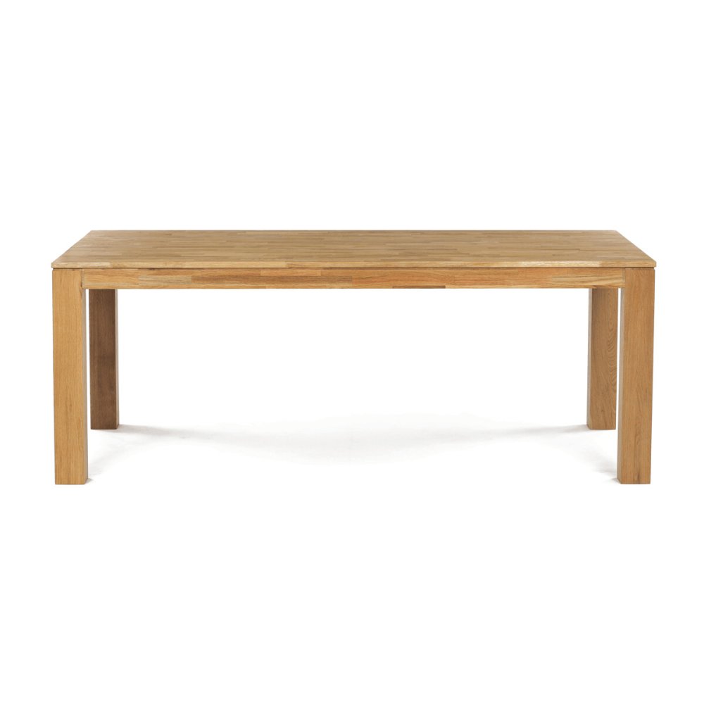Jídelní stůl 200x100x75, masiv dub bílý, povrchová úprava olejem, nohy 10x10 cm – 100 cm