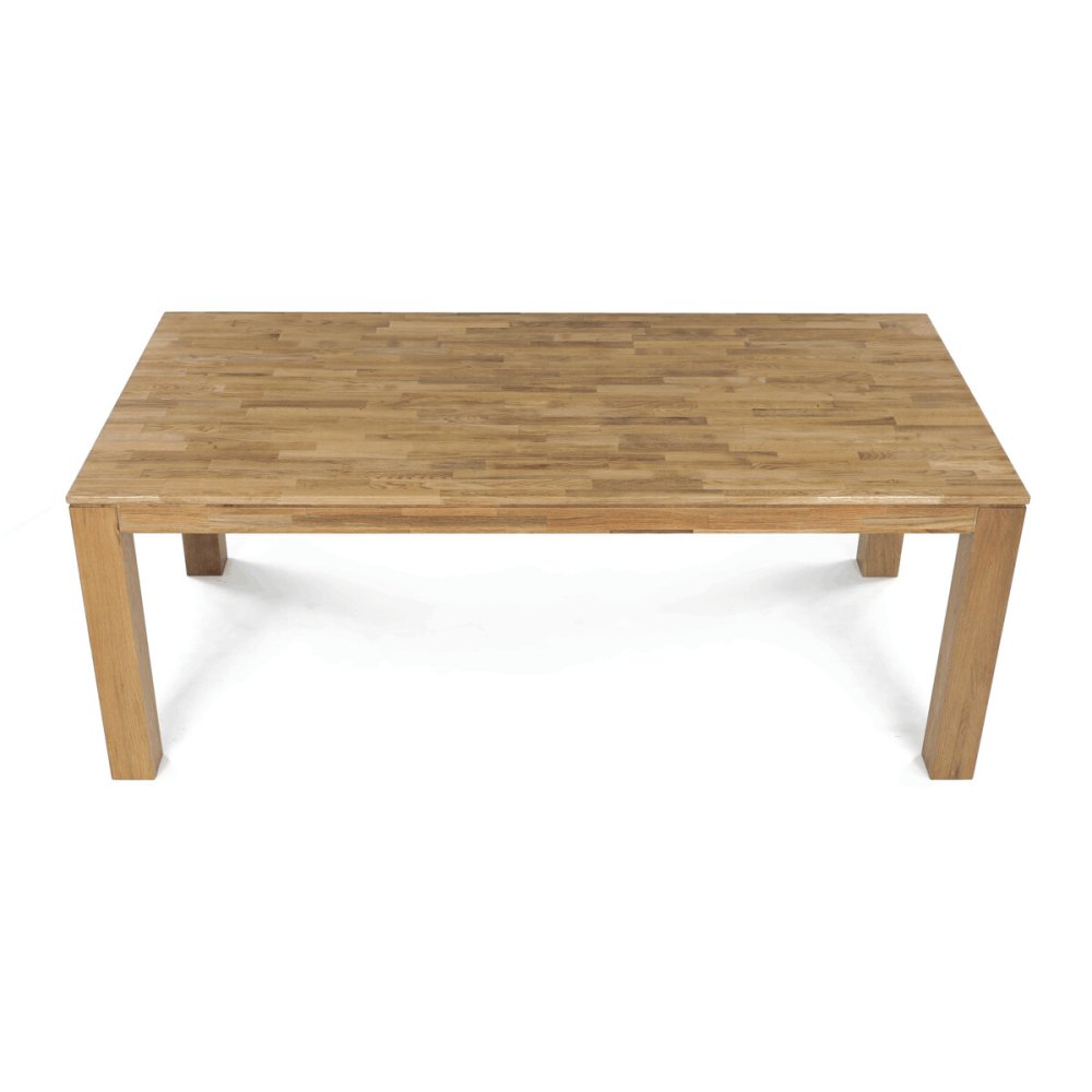 Jídelní stůl 200x100x75, masiv dub bílý, povrchová úprava olejem, nohy 10x10 cm – 75 cm