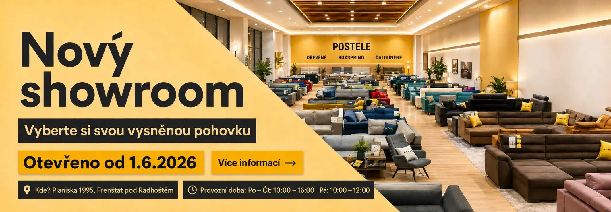 Showroom nábytku eu-nabytek.cz ve Frenštátě pod Radhoštěm
