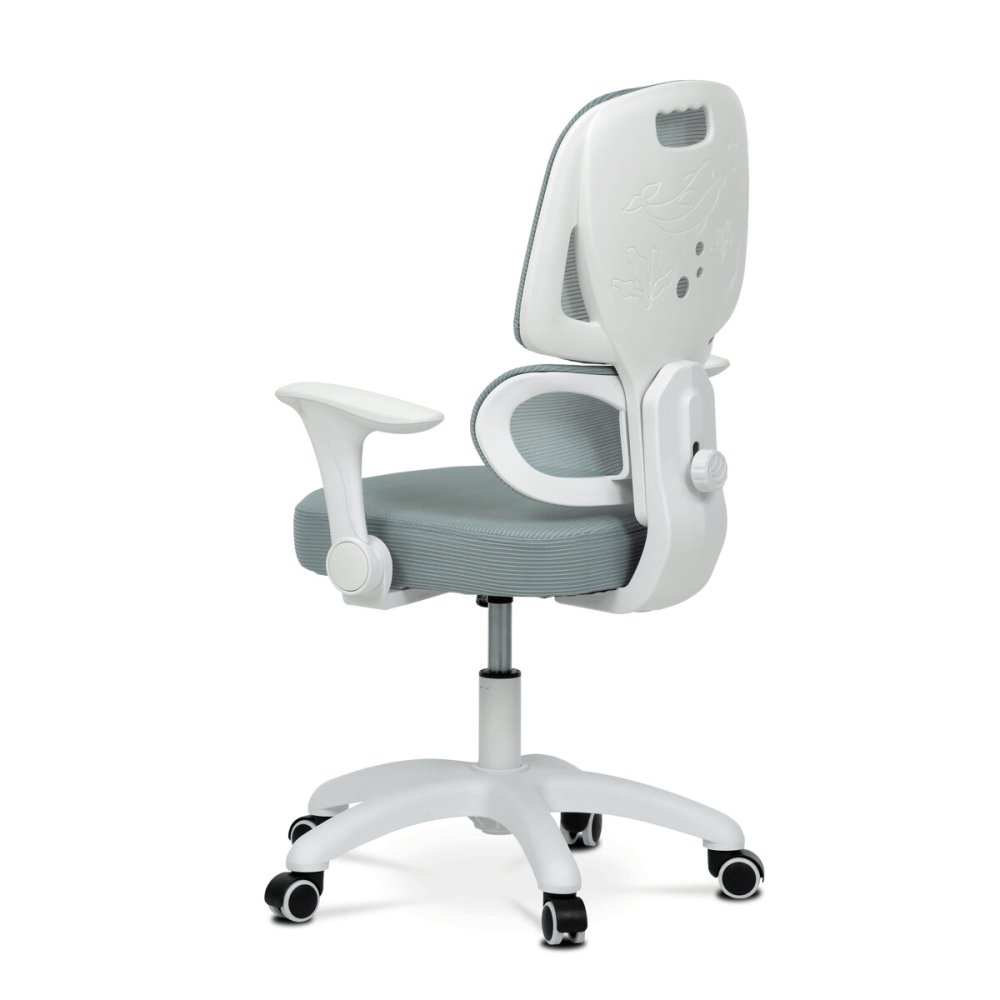 Dětská židle, výškově nastavitelná, zelená síťovina, KA-K1063 GRN – 61 cm