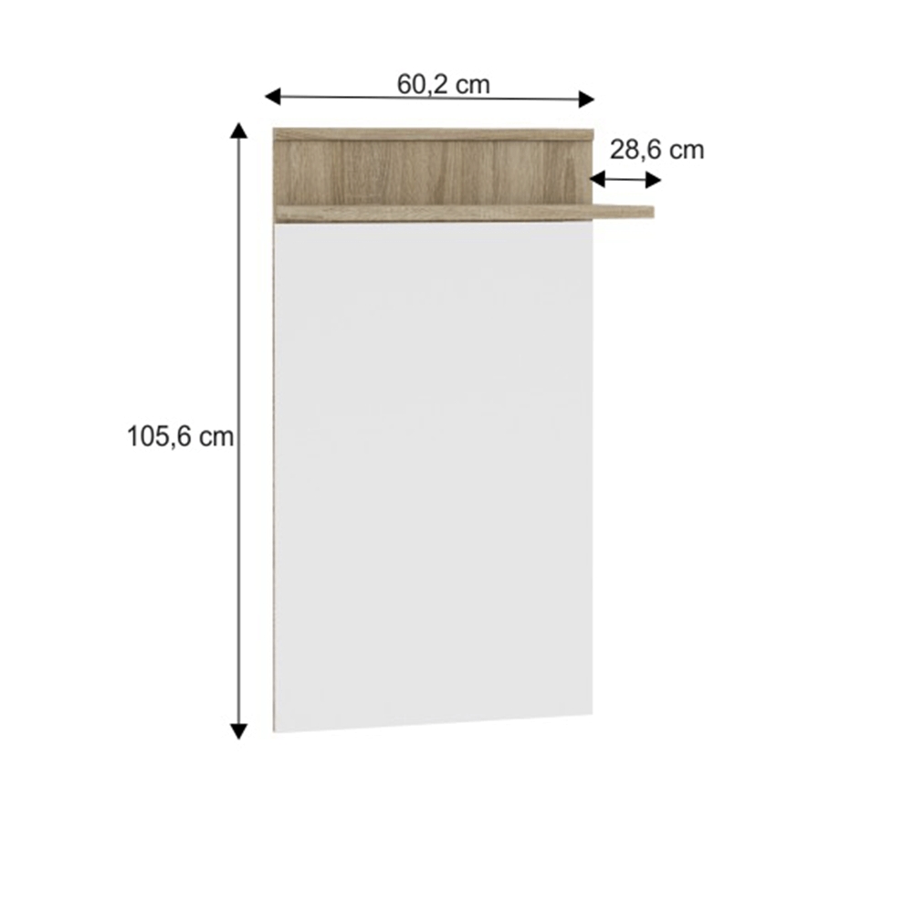 Nástavec se zrcadlem, dub sonoma, MARIO NEW TYP E- DOPRODEJ – 14.50 kg