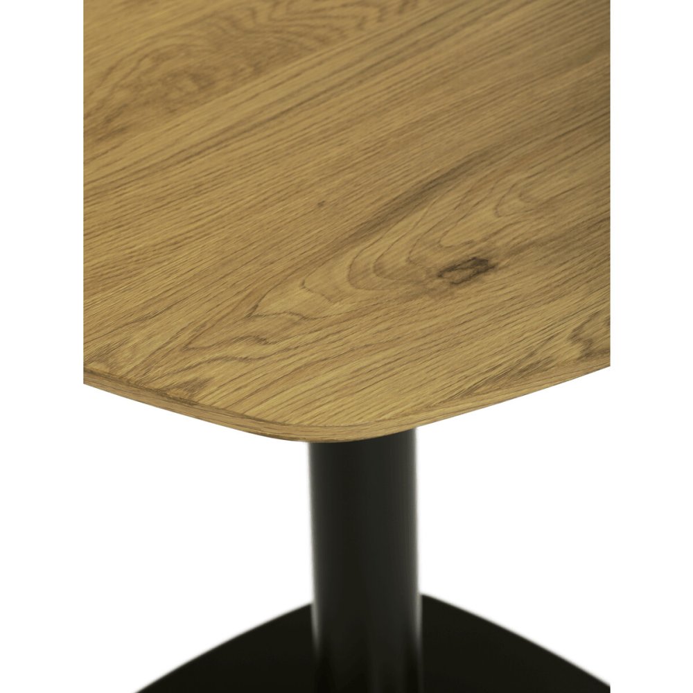 Stůl jídelní, deska MDF, dekor dub, černý kov – 20 kg