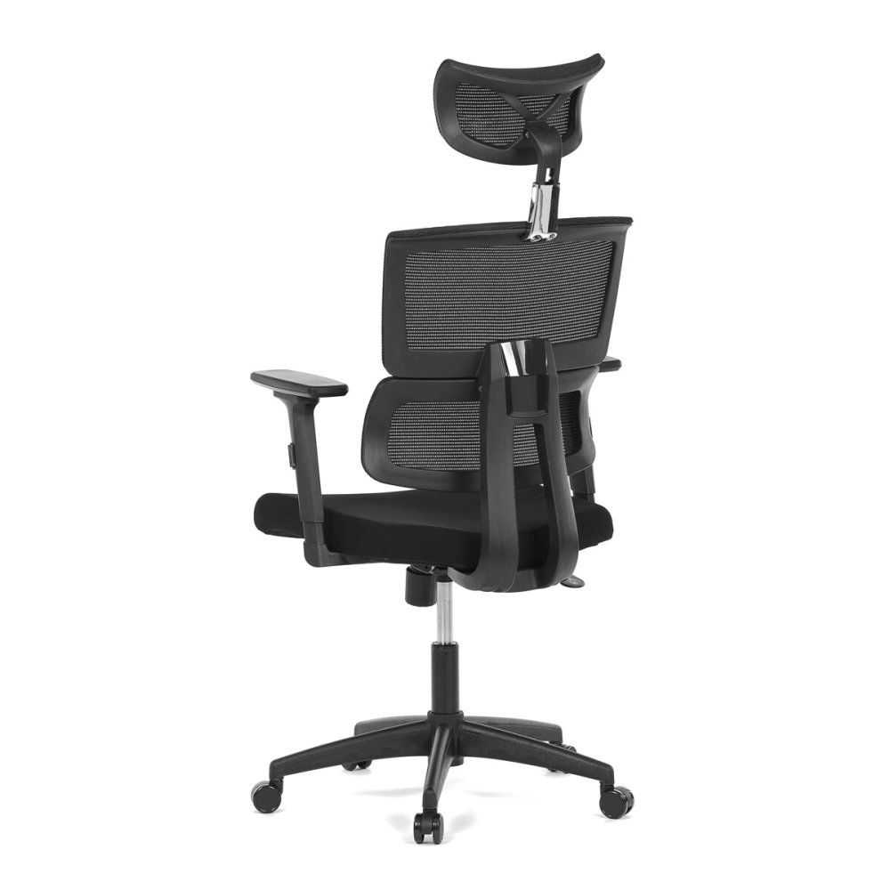 Kancelářská židle, houpací mechanismus, černá síťovina, KA-B1025 BK – 43 cm