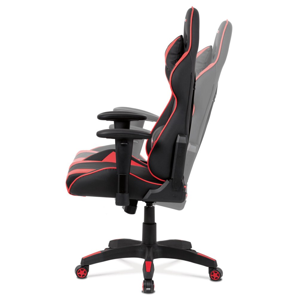 Kancelářská židle houpací mech., + koženka, plast. kříž – 52 cm