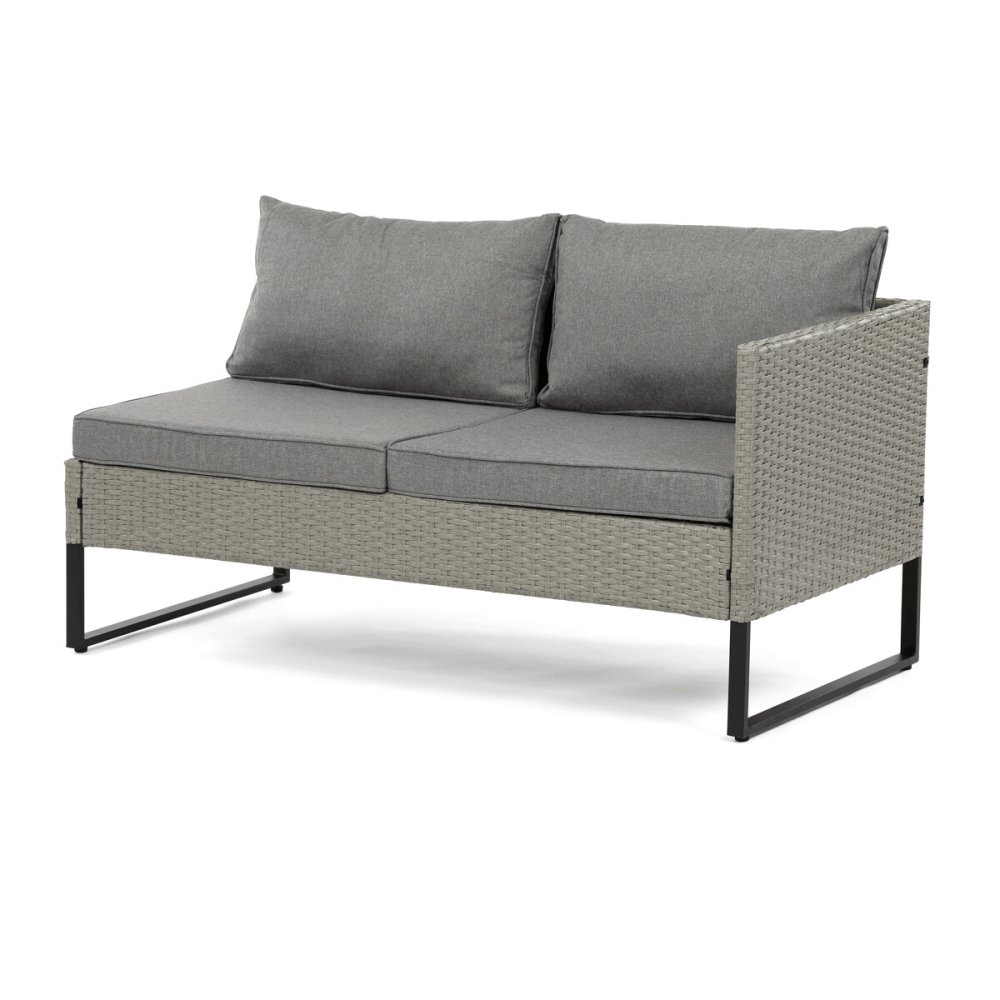 Zahradní sestava, polyratan, šedá, AZS-A1915 GREY – 65 cm